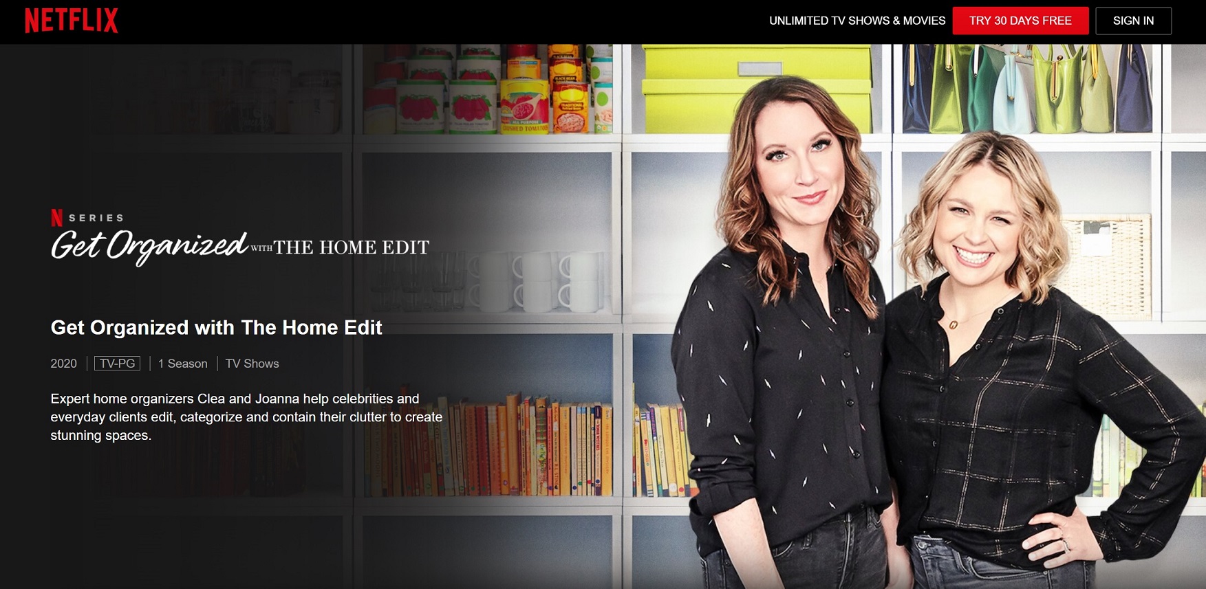 The Home Edit la nouvelle série Home Organizing de Netflix qui